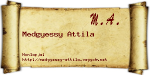 Medgyessy Attila névjegykártya